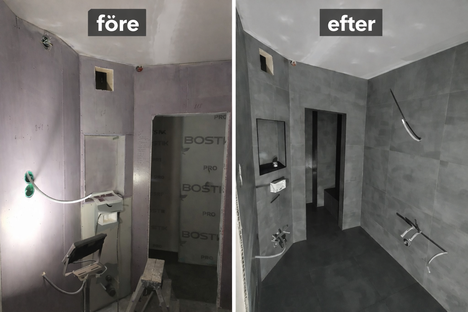 Badrum efter renovering – Projekt 1